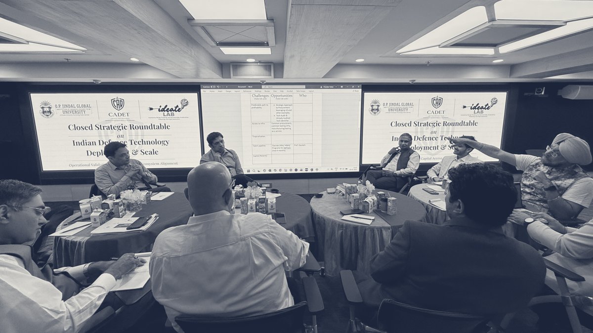Working discussion in progress at the CADET Closed Strategic Roundtable, New Delhi